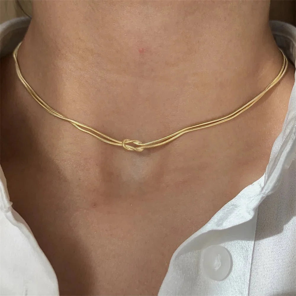 Mother & Daughter Eternal Bond Knot Necklaces