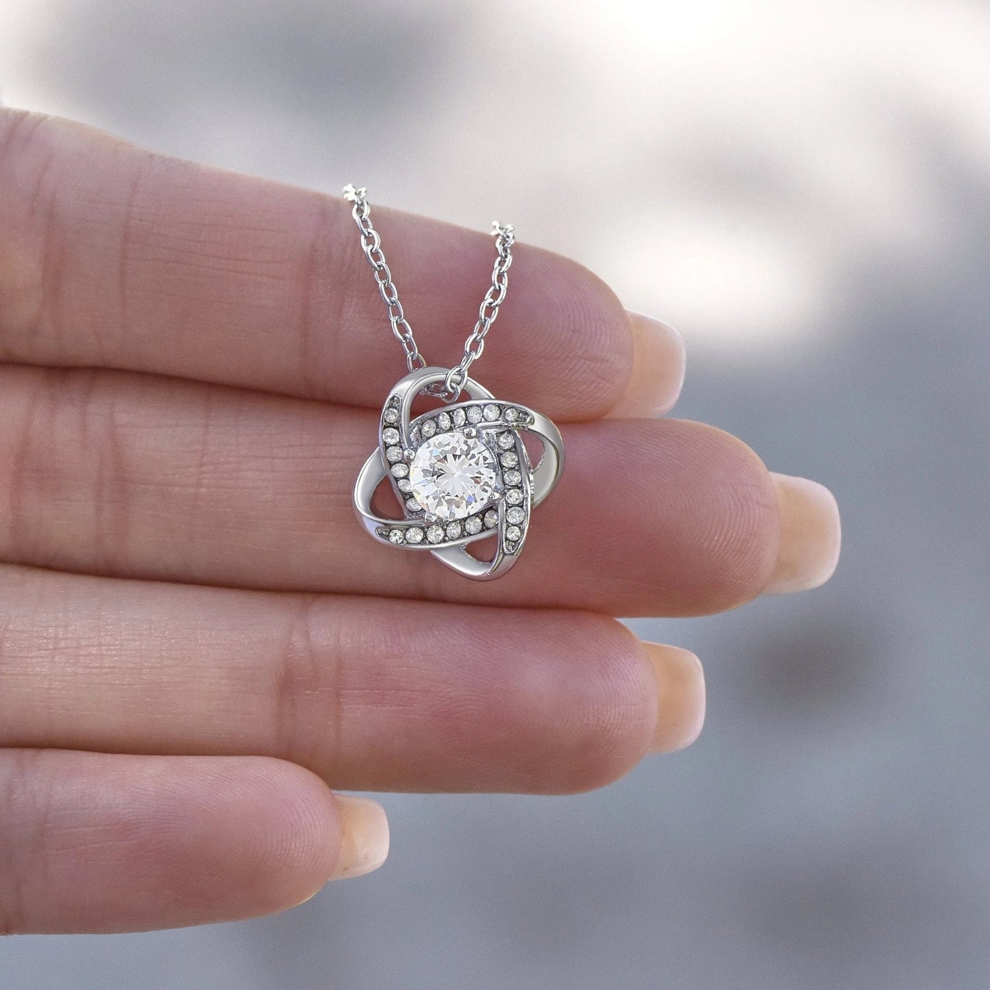 Mother Daughter Love Knot Necklace