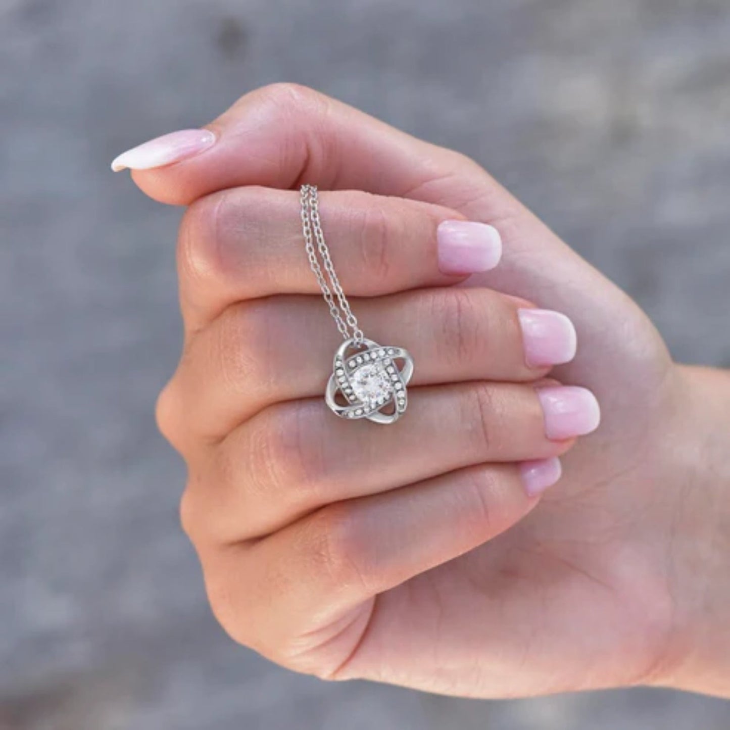 Mother Daughter Love Knot Necklace