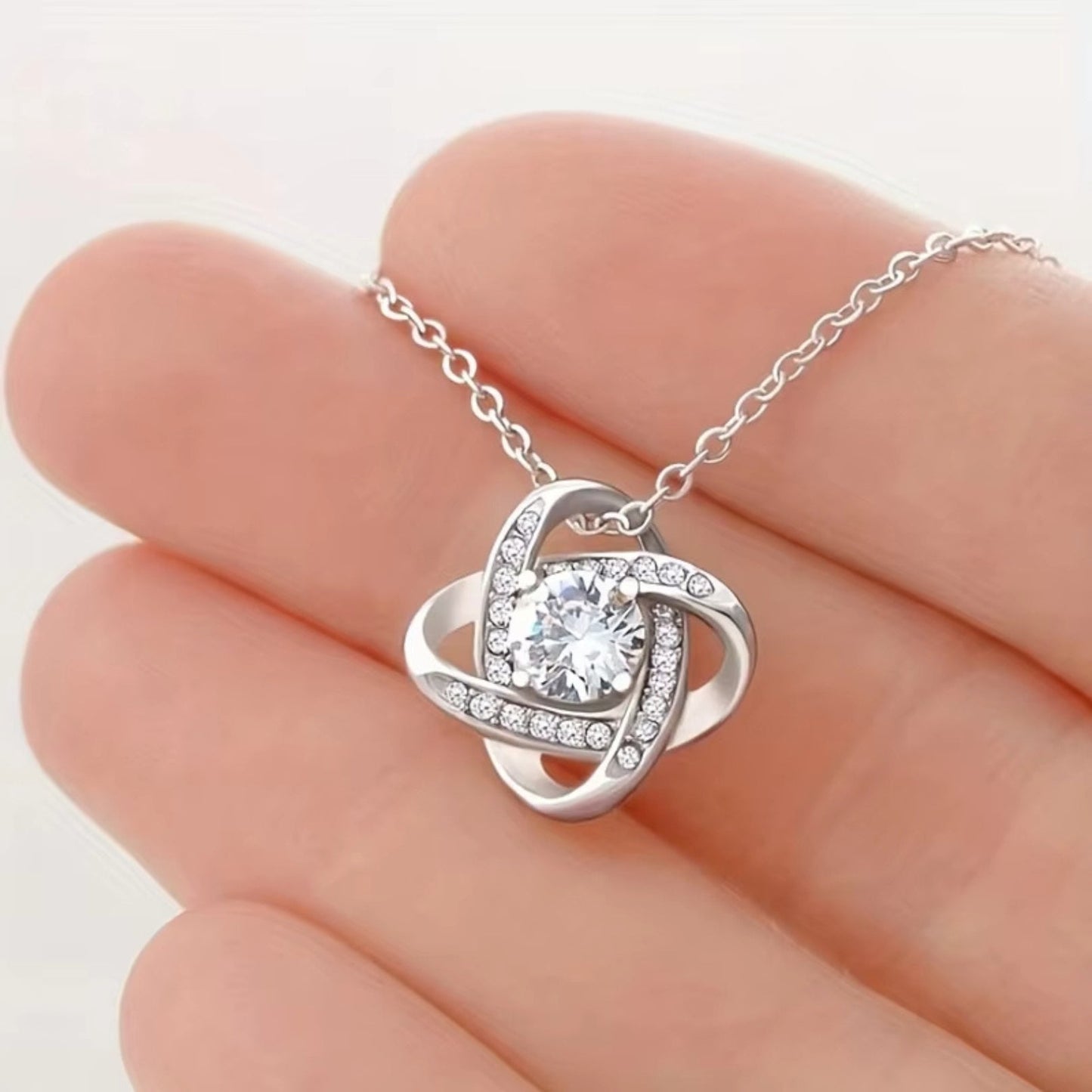 Mother Daughter Love Knot Necklace