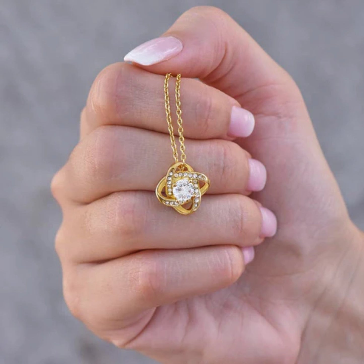 Mother Daughter Love Knot Necklace