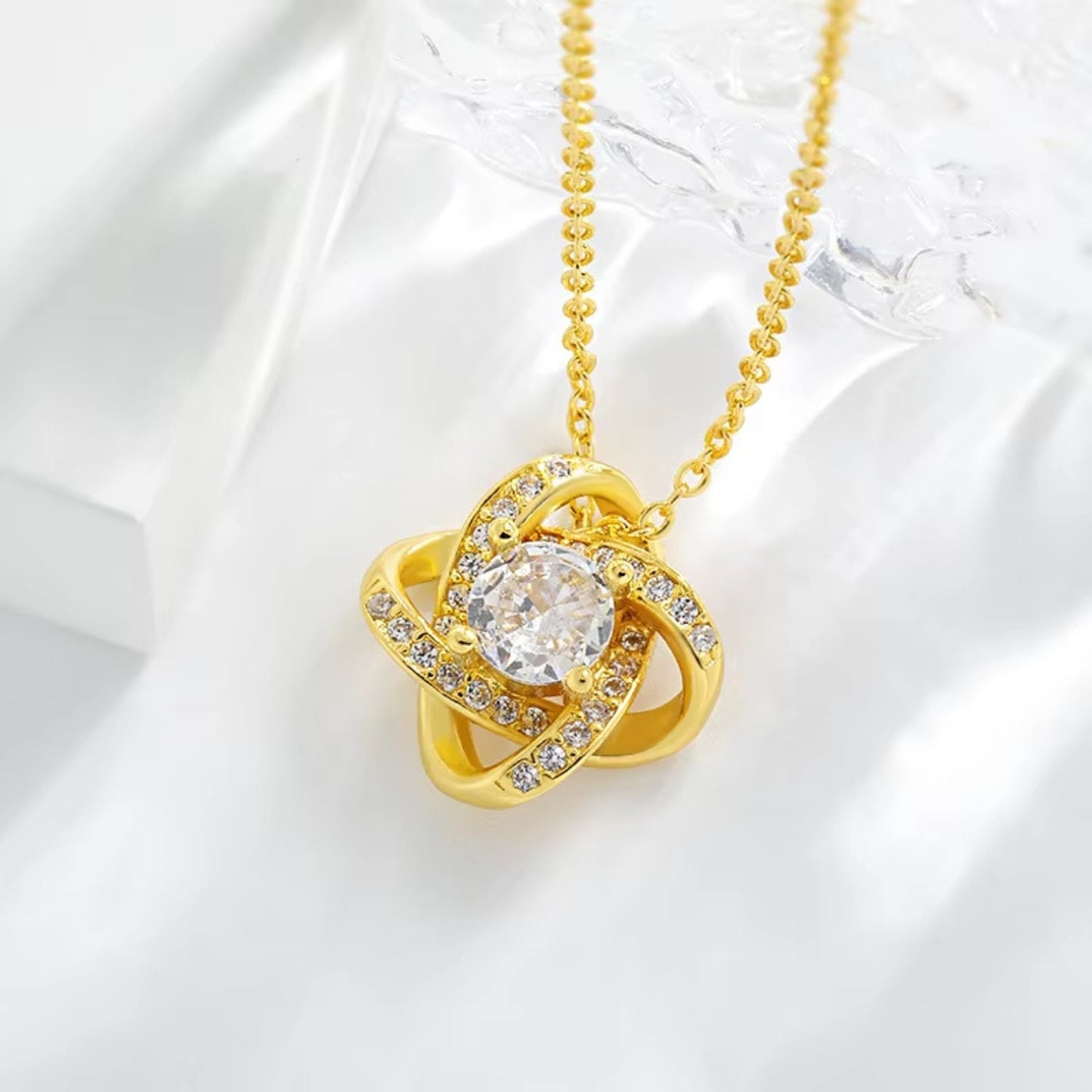 Mother Daughter Love Knot Necklace
