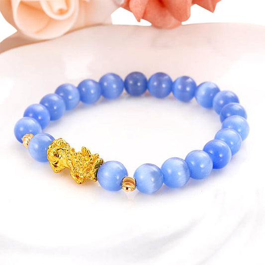 Natural Opal Pixiu Positivity and Luck Bracelet