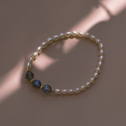 Pearl Moonstone Bracelet