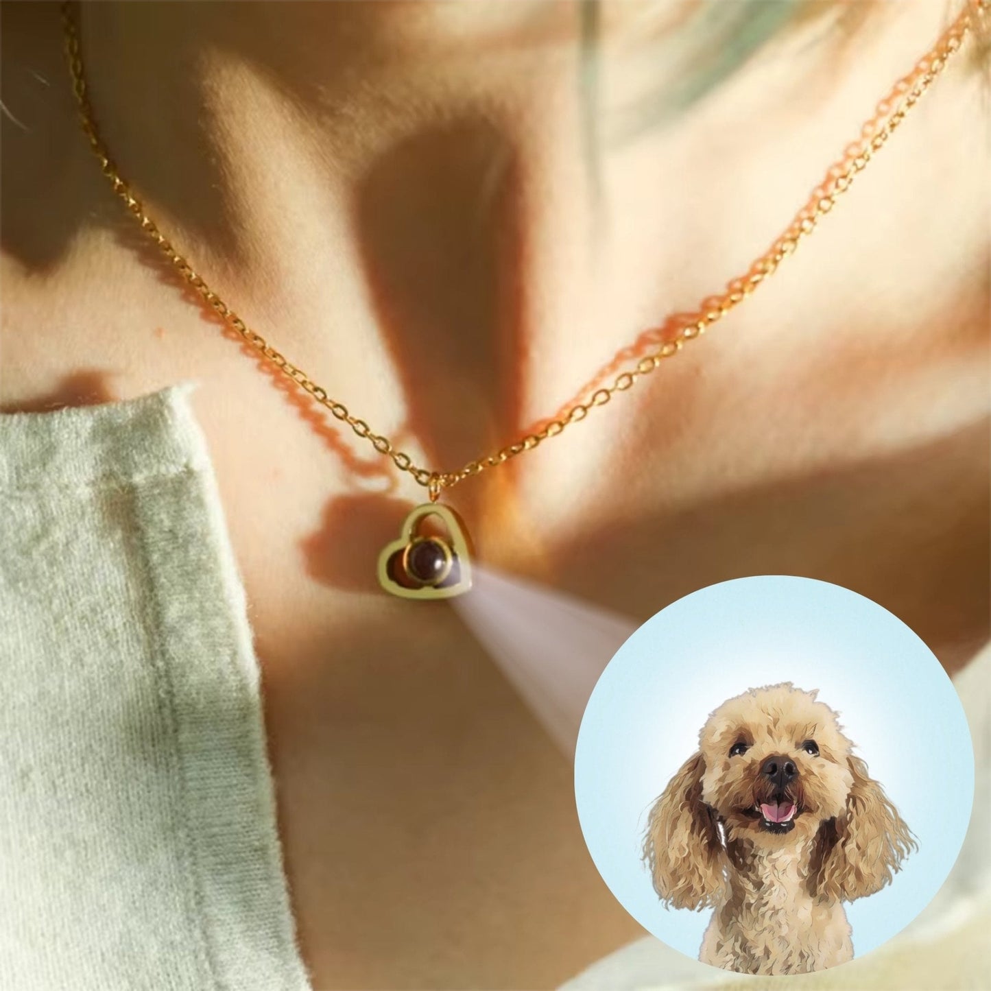 Personalized Pet Photo Projection Jewelry