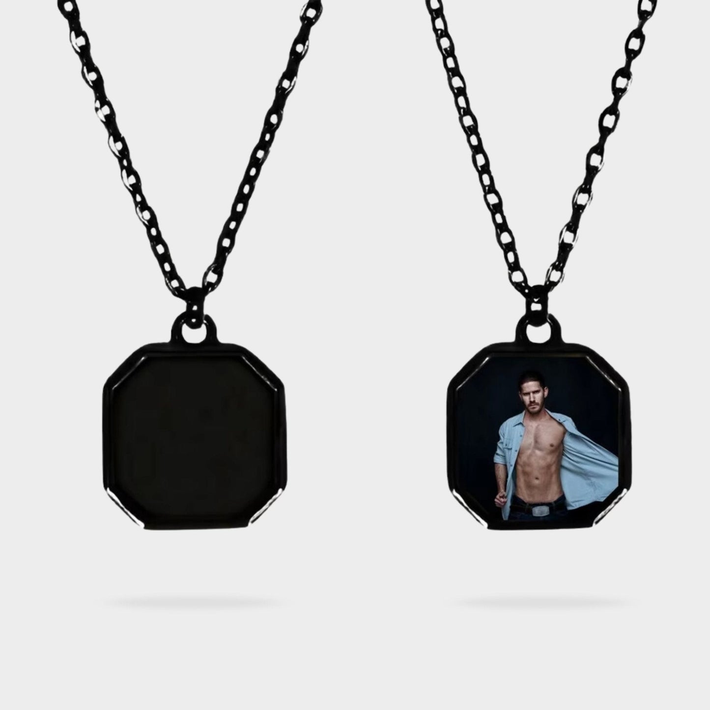 Photo Necklace with Heat Activated Hidden Picture