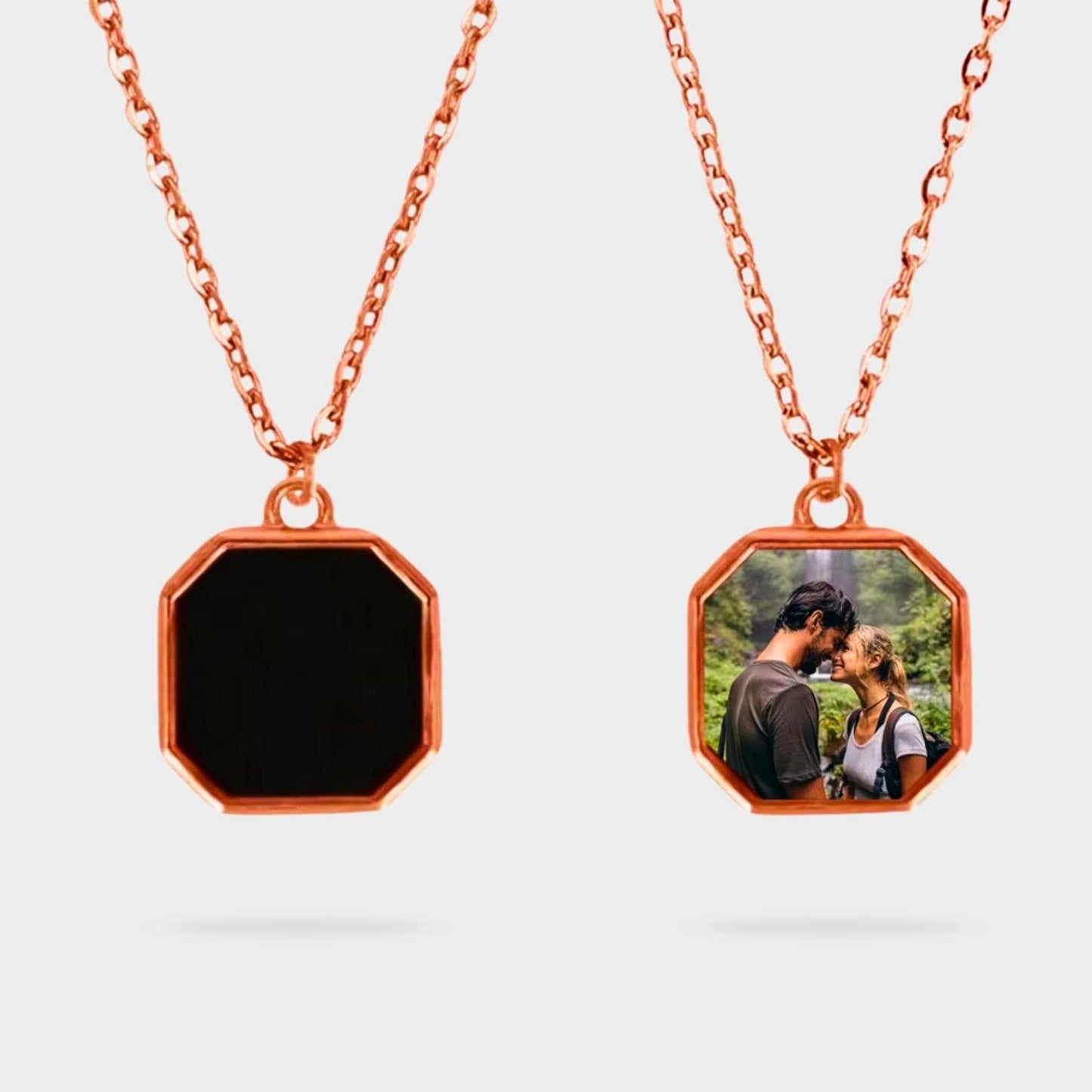 Photo Necklace with Heat Activated Hidden Picture