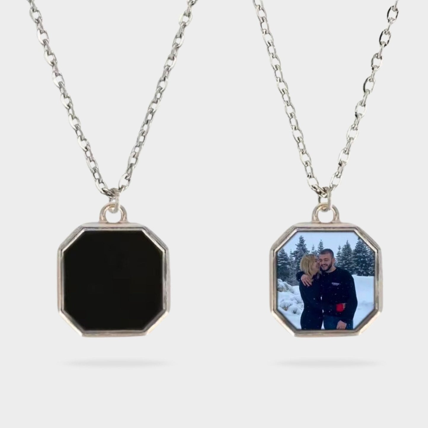 Photo Necklace with Heat Activated Hidden Picture