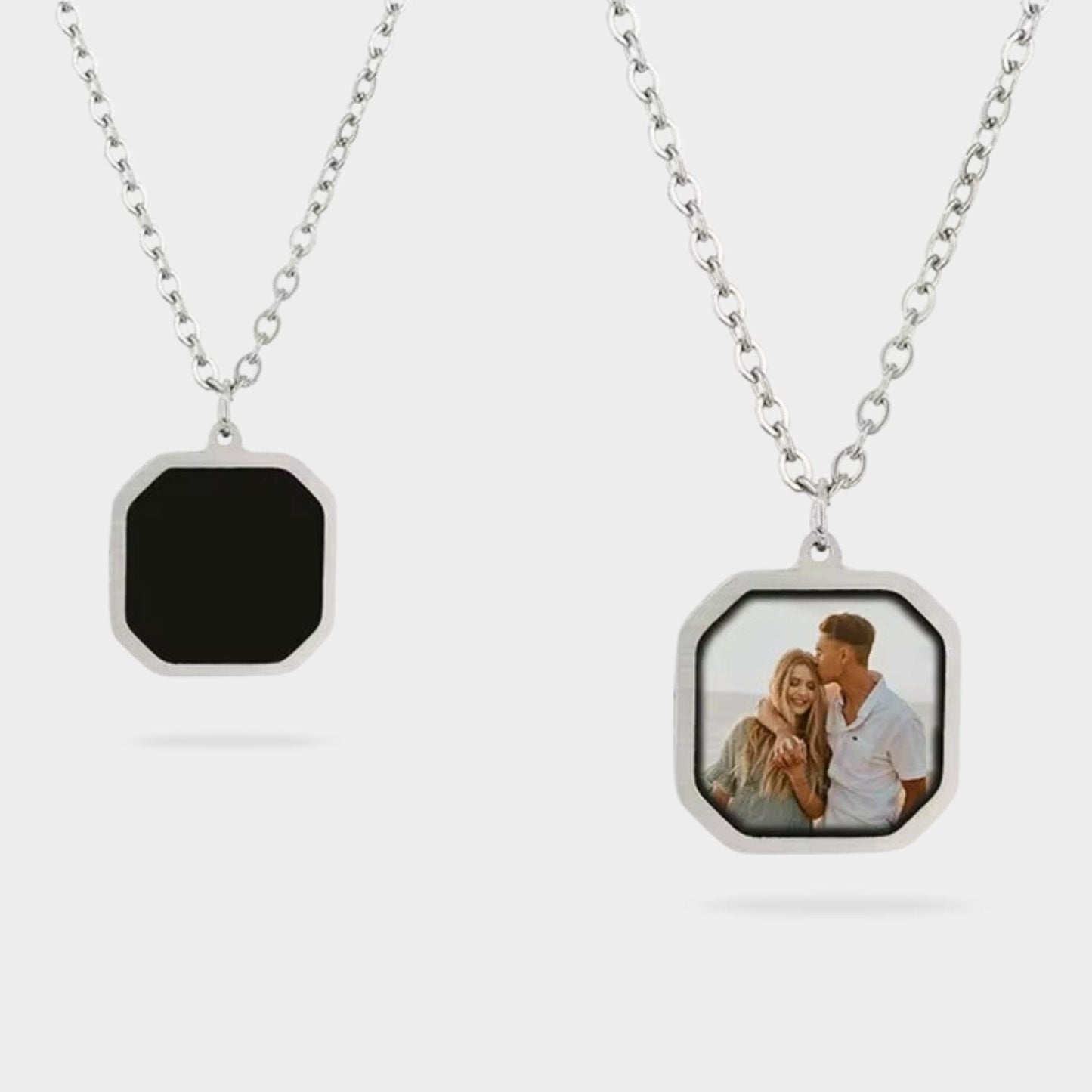 Photo Necklace with Heat Activated Hidden Picture