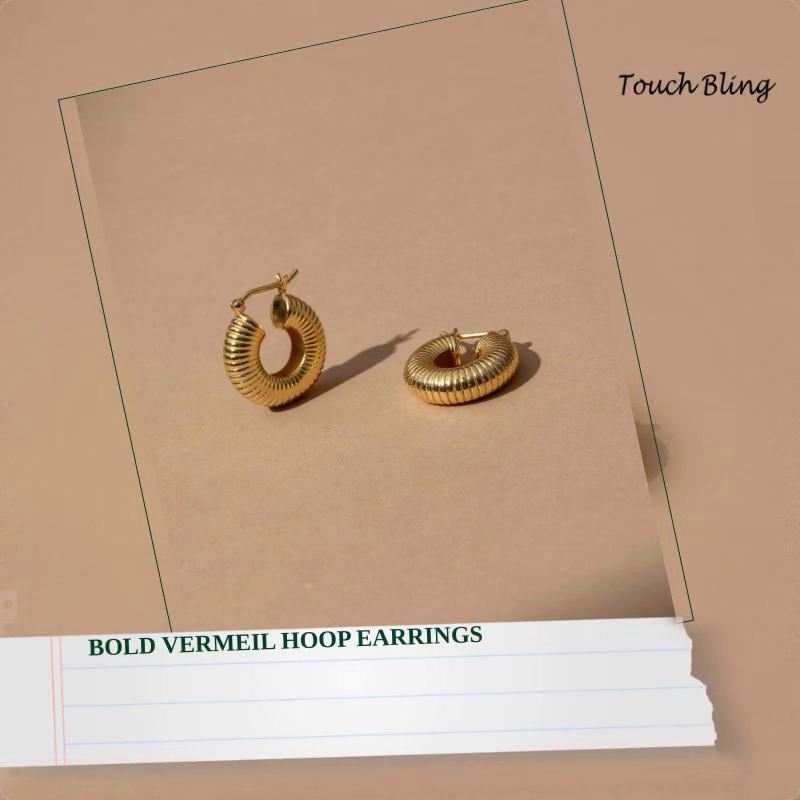 Bold Vermeil Hoop Earrings by@Outfy