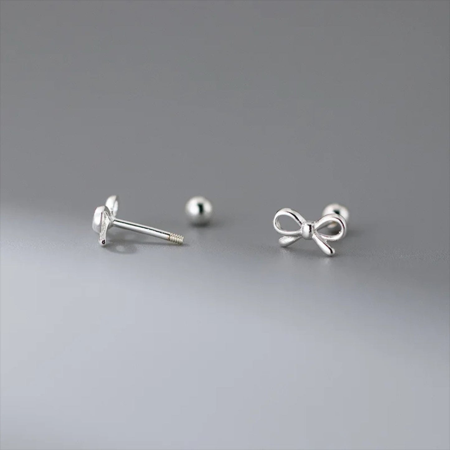 Ribbon Knot Stud Earrings