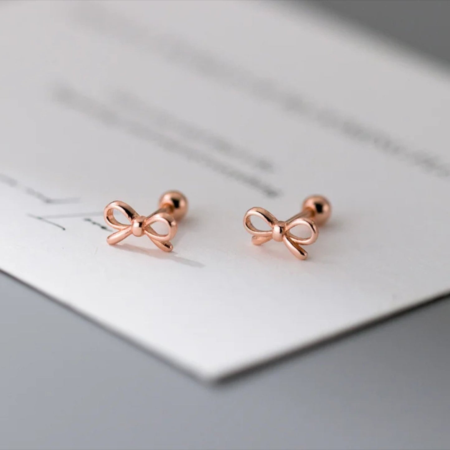 Ribbon Knot Stud Earrings