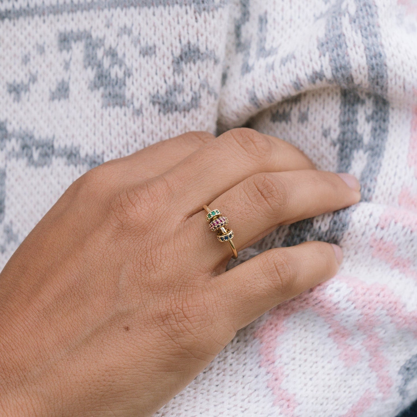 Anillo antiestrés Rondelle Trio