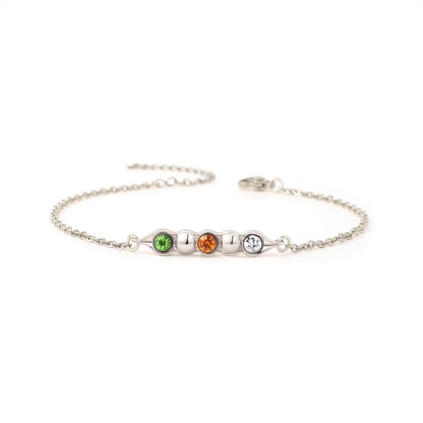 Erbsen in einer Schote Geburtssteinarmband
