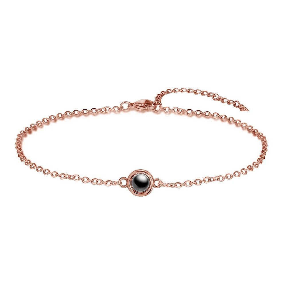 Sisters Matching Photo Projection Dainty Bracelet
