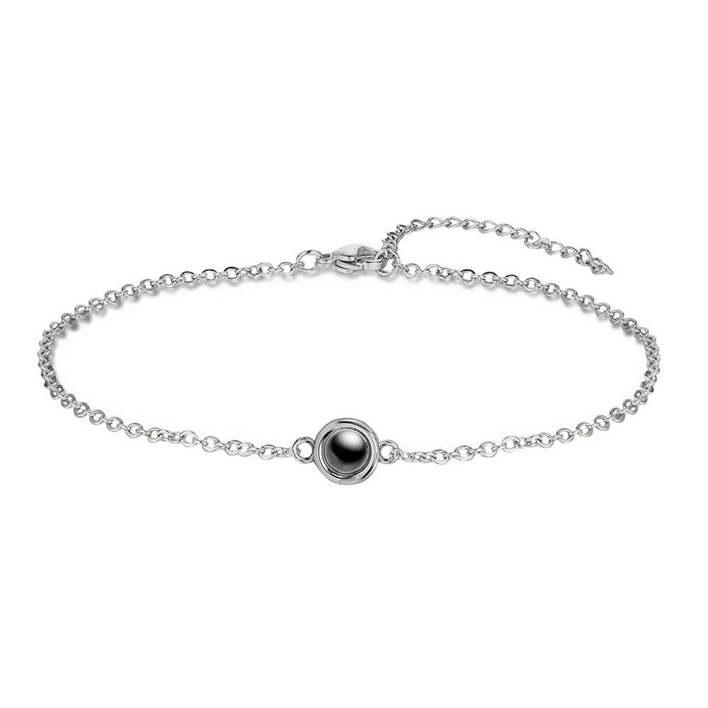 Sisters Matching Photo Projection Dainty Bracelet