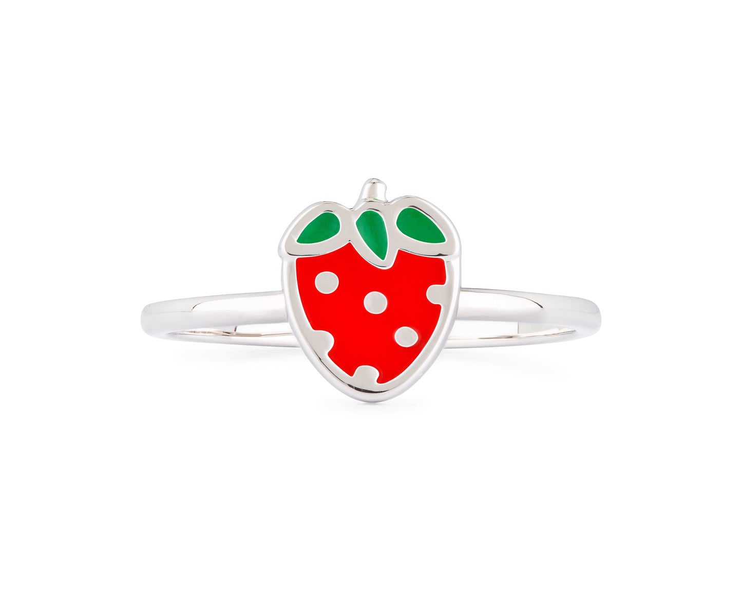 Enamel Strawberry Ring