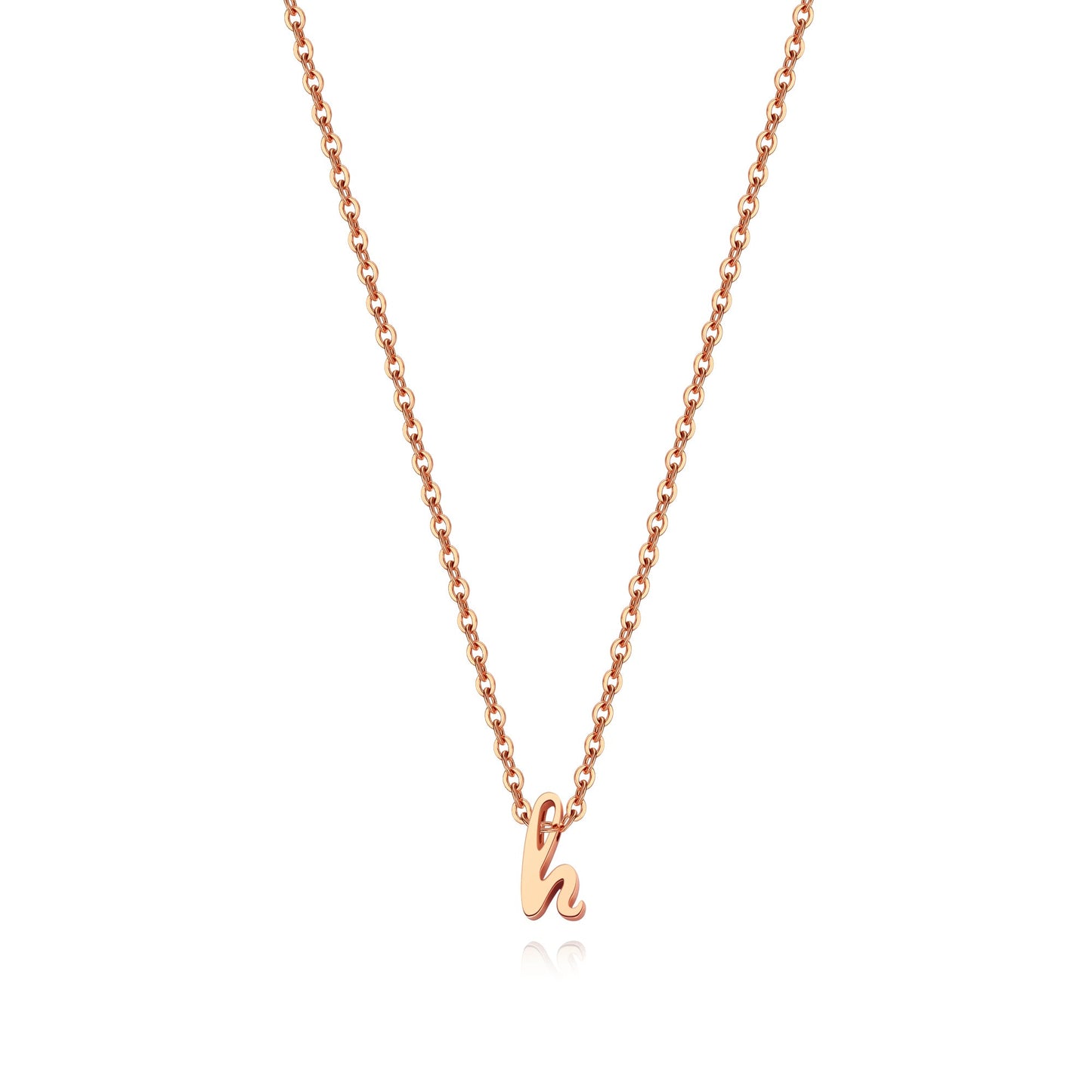 Tiny Initial Script Necklace