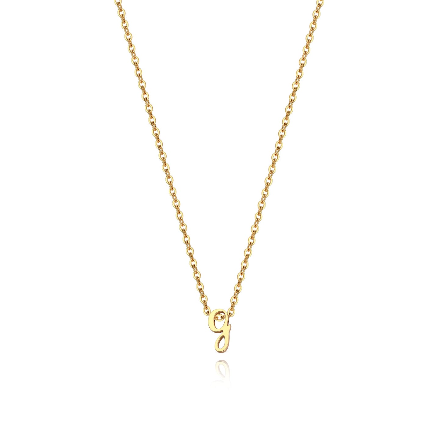 Tiny Initial Script Necklace