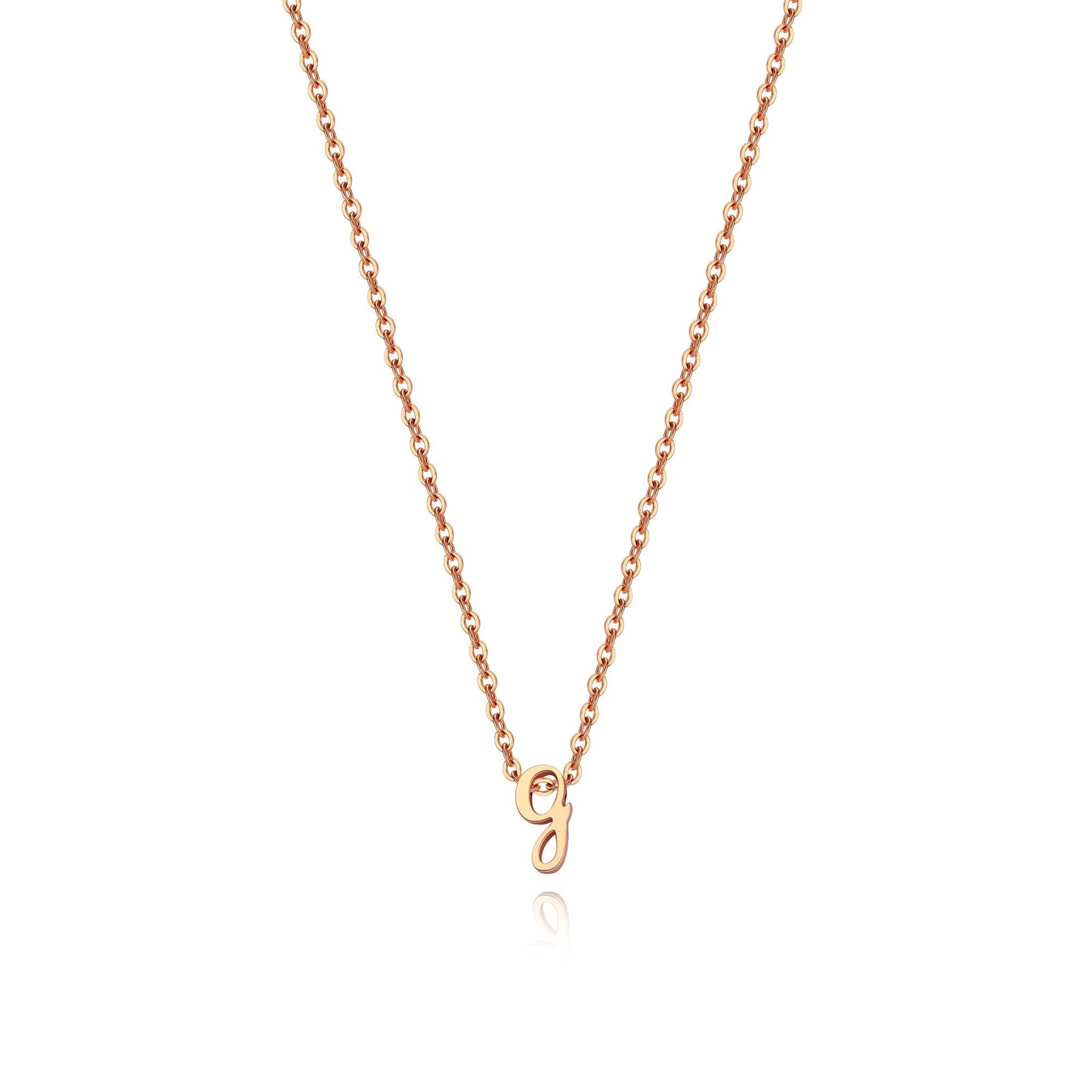 Tiny Initial Script Necklace