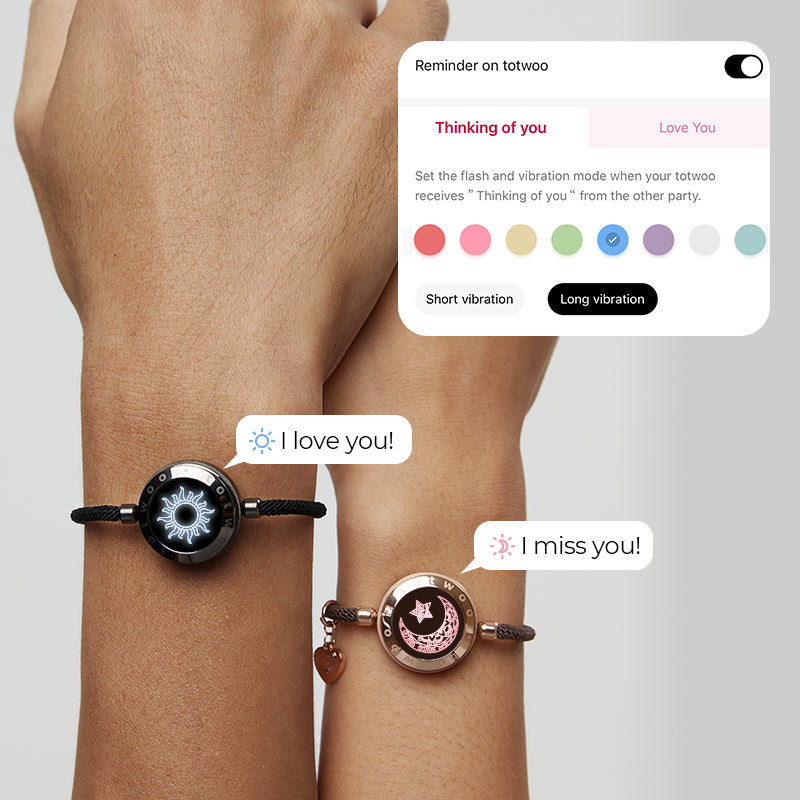 Sun&Moon Touch Bracelets with Milan Rope Set - Touch Bling