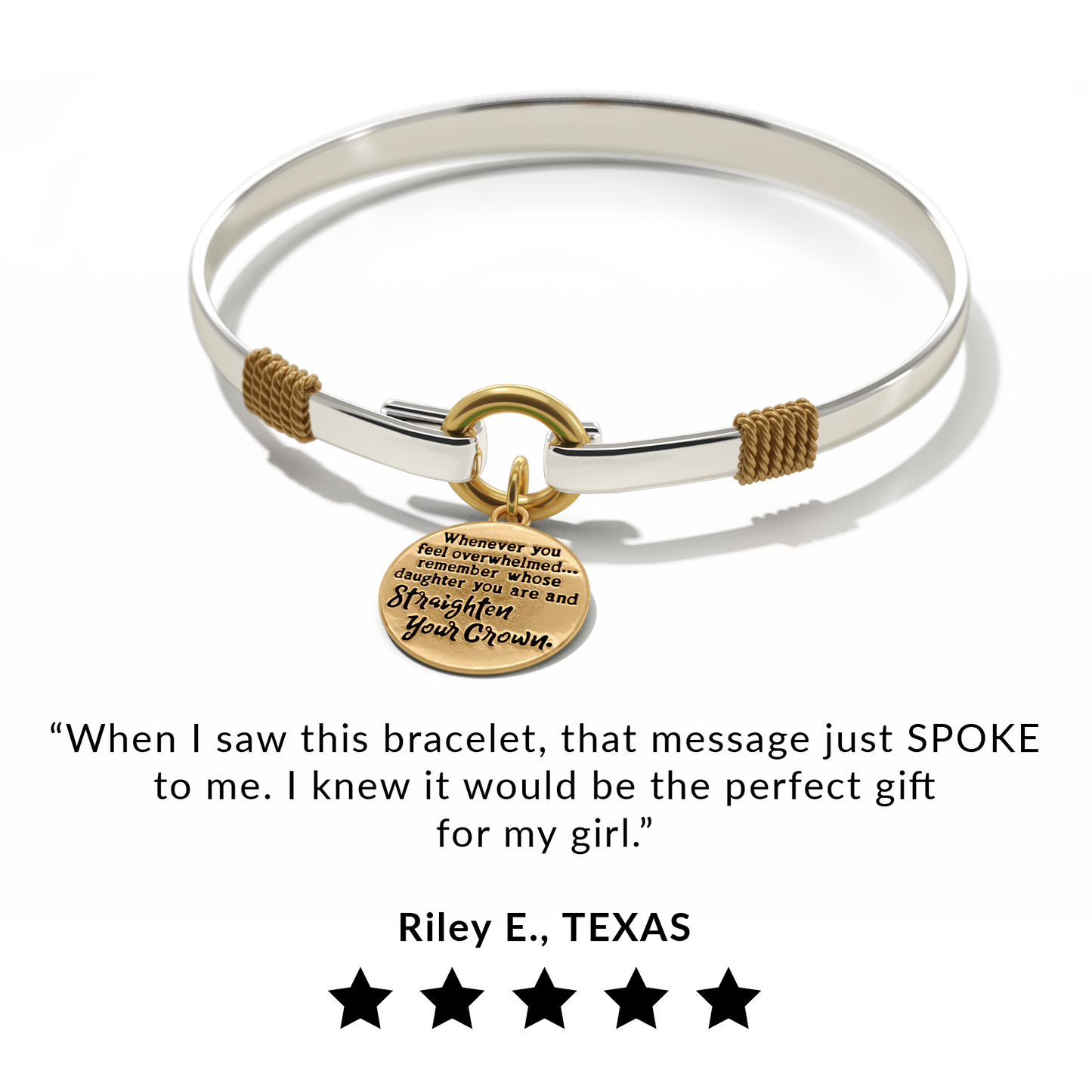 Straighten Your Crown - Two-Tone Charm Bracelet