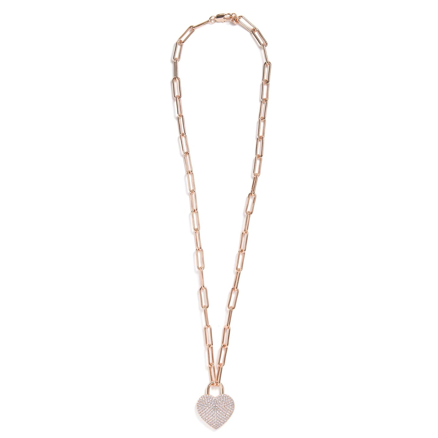 Collar con colgante de corazón pavé