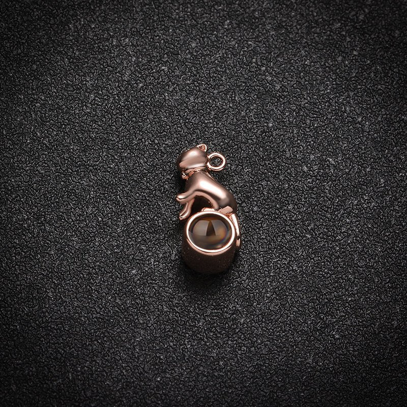 Collar personalizado con foto oculta "Deseo con bigotes"