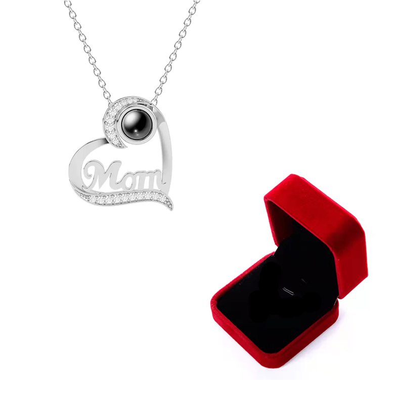Personalized MOM Photo Projection Necklace