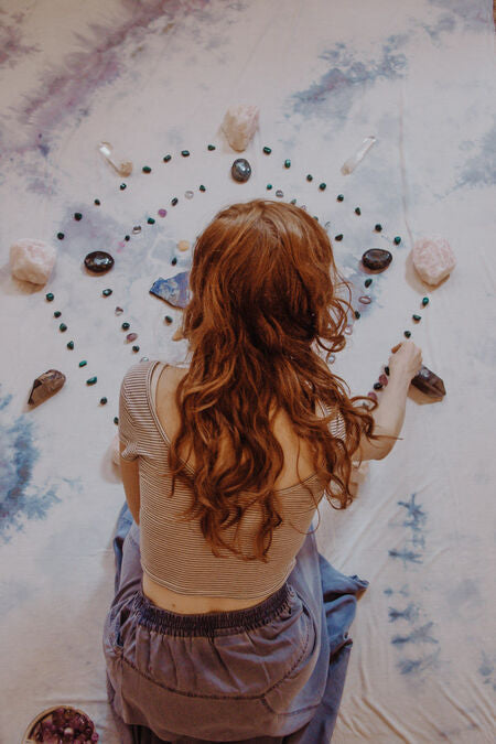 Buddha Stones Black Obsidian Black Rutilated Quartz Moonstone Cube Strength Bracelet