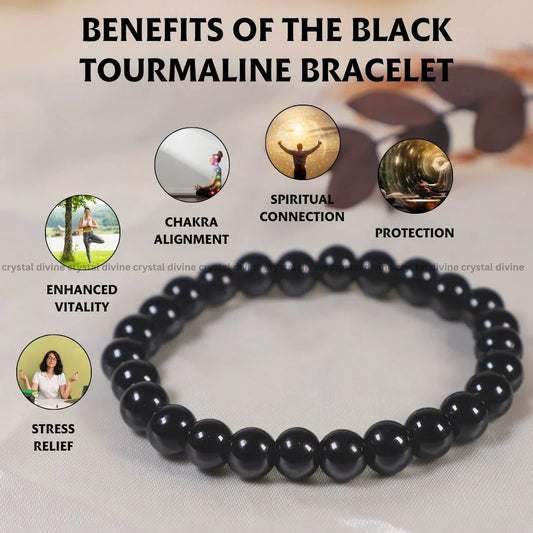 Buddha Stones Black Tourmaline Love Bracelet