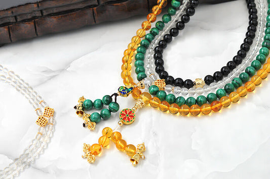 Buddha Stones Blue Tiger Eye White Crystal Water Drop Strength Bracelet