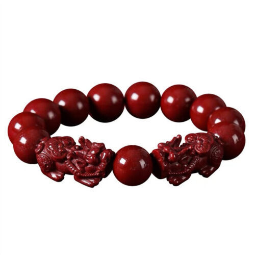 Buddha Stones Chinese Zodiac Cinnabar Keep Away Evil Spirits Blessing Bracelet