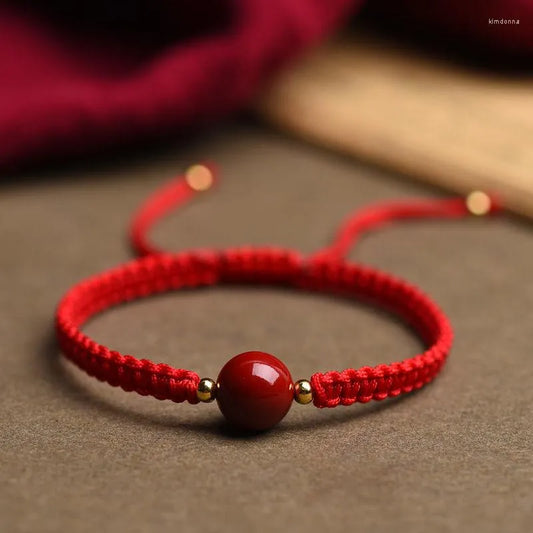 Buddha Stones Chinese Zodiac Red String Cinnabar Blessing Bracelet
