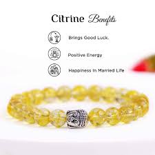 Buddha Stones Citrine Tiger Eye Flower Tassel New Chinese Style Bracelet