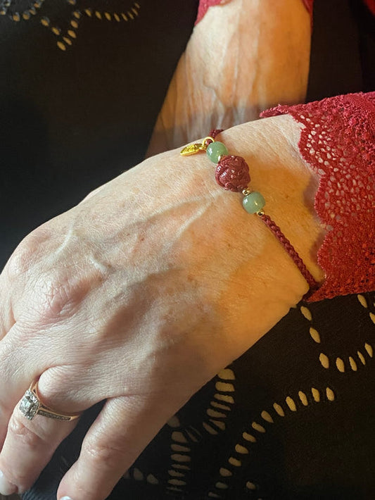 Buddha Stones Colorful Rope Zongzi Pattern Luck Handmade Child Adult Bracelet