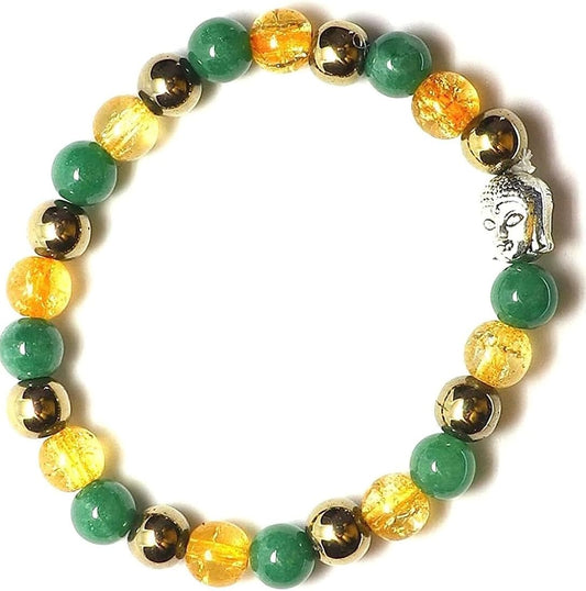 Buddha Stones Five Elements Various Crystal Agate Pixiu Wealth Bracelet