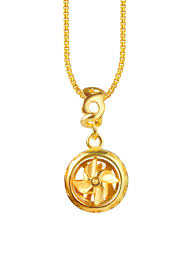 Buddha Stones Gold Plated Copper Brass Rotatable Windmill Luck Necklace Pendant