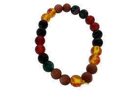 Buddha Stones Gold Sheen Obsidian Black Tourmaline Wealth Bracelet