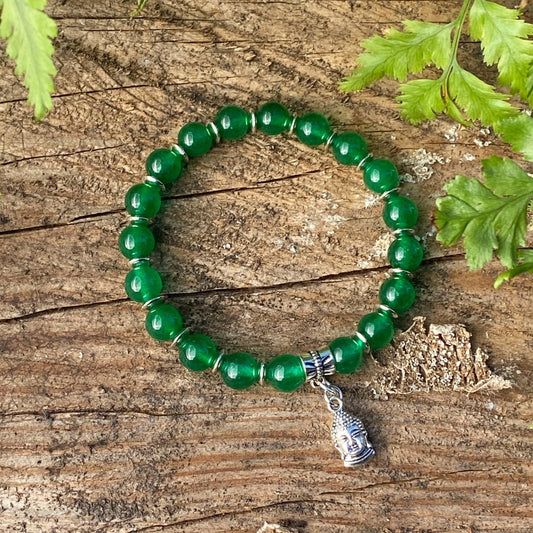 Buddha Stones Natural Green Strawberry Quartz Soothing Bracelet