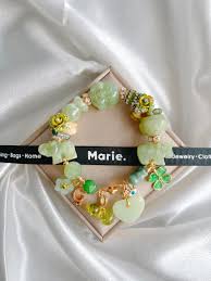 Buddha Stones Natural Hetian Jade Bead Double Peace Buckle Fu Character Abundance Braided Bracelet