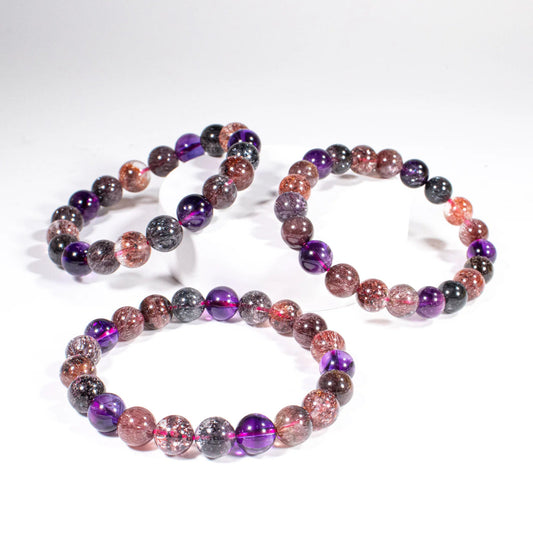 Buddha Stones Natural Super Seven Crystal Positive Growth Bracelet