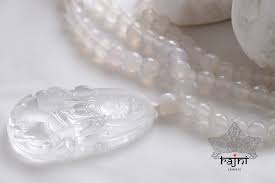 Buddha Stones Natural White Agate Hetian Jade Rabbit Positive Bracelet Bangle