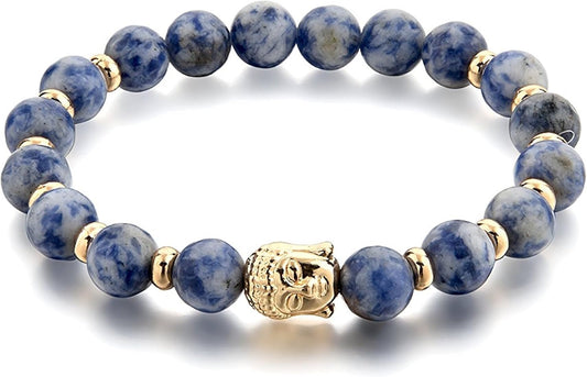 Buddha Stones Peach Wood Lotus Wealth Double Wrap Bracelet