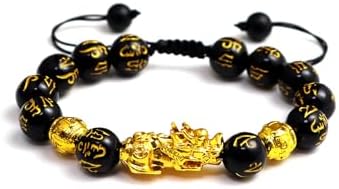 Buddha Stones Tiger Eye Three Bamboo Stone Protection Power Leather Bracelet