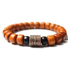 Buddha Stones Yak Bone Copper Yak Head Cone Pendant Strength Bracelet