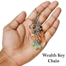 Buddha Stones Yin Yang Jade Abundance Harmony Key Chain