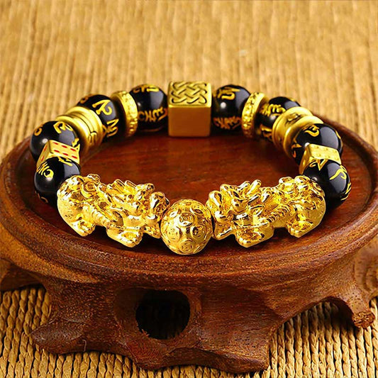 Discover the Power of the Gold Plated Double Pixiu Bracelet