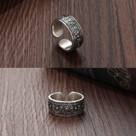 Embrace Inner Peace with Buddha Stones Tibetan Ring
