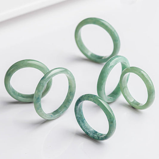 Embrace Prosperity and Luck with Buddha Stones Natural Jade Ring